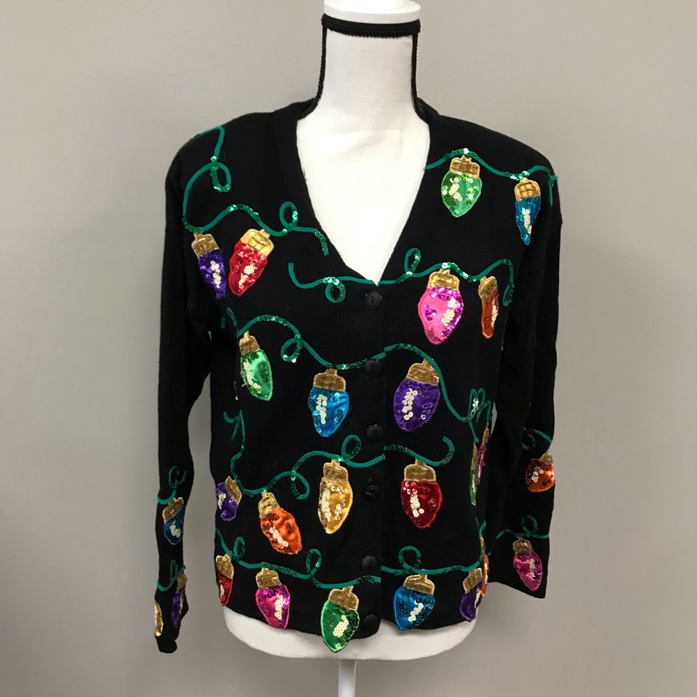 Janes Closet Black Christmas Sweater